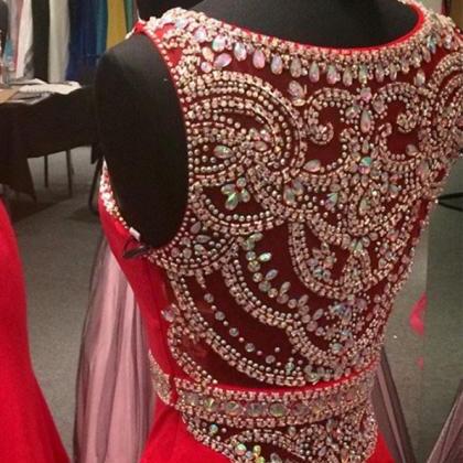 Custom Made Prom Dresses,2017 Red M..