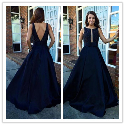 Navy Blue Evening Gowns